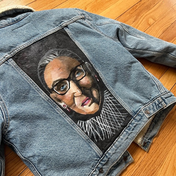 RBG*Feminist*VERY RARE*Levi’s Sherpa jacket - Picture 5 of 5